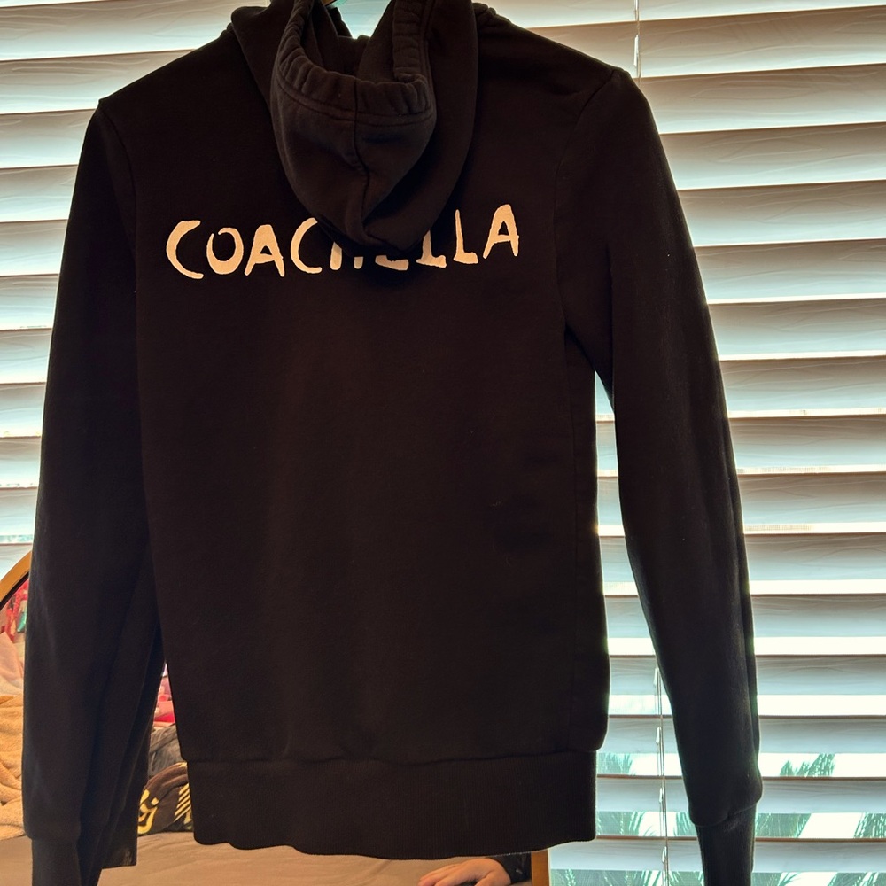 Coachella black zip up zipper hoodie sweatshirt merch size small